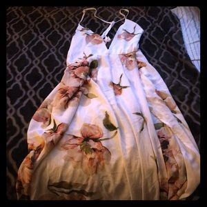 Chiffon floral maxi dress